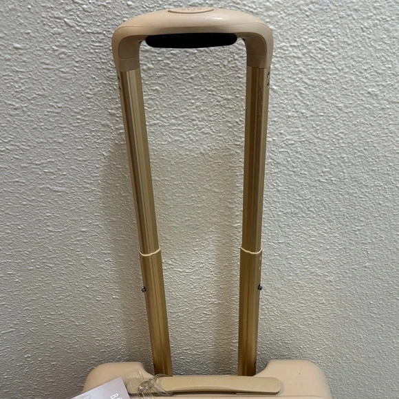 BEIS Hard Shell Suitcase carry on roller in beige/black $268+tax = $290 - Picture 11 of 17